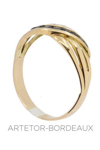 Bague 61 Bague moderne saphirs et diamants 58 Facettes 36331