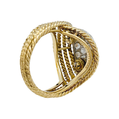 Bague 56 Bague Chanteloup en or jaune et platine, diamants. 58 Facettes 30209
