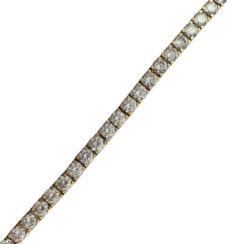 Bracelet Bracelet ligne "tennis" en or jaune serti de brillants. 58 Facettes 30035