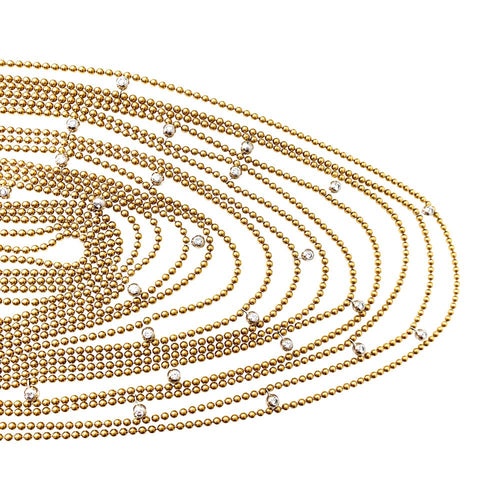 Collier Collier Cartier "Draperie" en or jaune, or blanc et diamants. 58 Facettes 29547