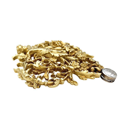 Broche Broche 1900 en or jaune et diamant. 58 Facettes 30006