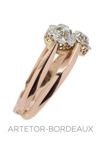 Bague 54 Toi et moi ancien 58 Facettes 34301