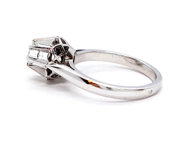 Bague 51 Bague Solitaire Or blanc Diamant 58 Facettes 05325CD