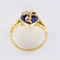 Bague 52 Bague ancienne émail bleu perles fines et diamants 58 Facettes 17-094-52-1