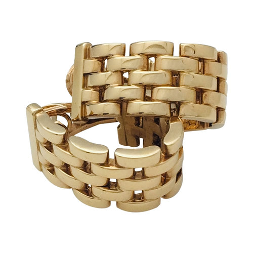 Boucles d'oreilles Boucles d'oreilles Cartier maille panthère en or jaune. 58 Facettes 27054