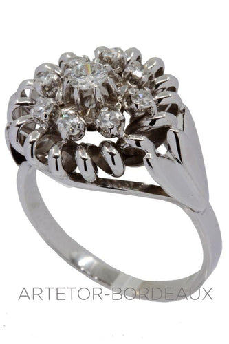 Bague 56 Bague fleur 50' diamants 58 Facettes 32761