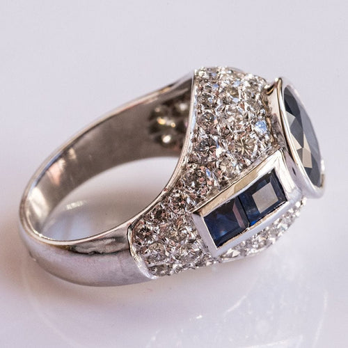 Bague 49 Bague Saphirs et Diamants 58 Facettes 6228-50