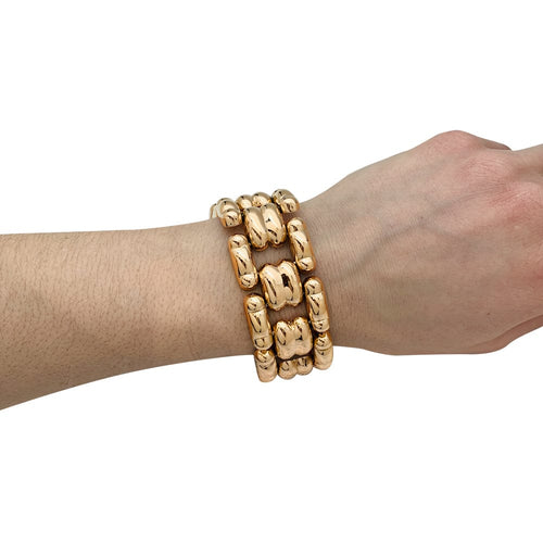 Bracelet Bracelet "Tank" en or rose. 58 Facettes 29679