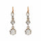 Boucles d'oreilles Boucles d'oreilles diamants pendantes anciennes 58 Facettes 21-258