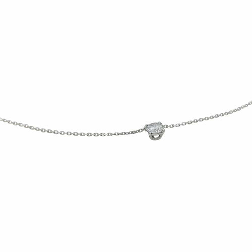Collier Collier solitaire Cartier, diamant 0,31 carat en or blanc. 58 Facettes 30113