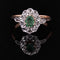 Bague 53 Bague ancienne pompadour émeraude diamants 58 Facettes 19-528-48