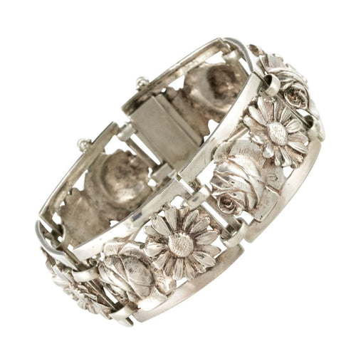 Bracelet Bracelet ancien argent fleurs 58 Facettes 19-148