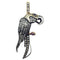 Pendentif Pendentif "Perroquet" en or jaune et argent, rubis, saphirs et diamants. 58 Facettes 26014