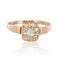 Bague 52 Bague ancienne or rose diamants carrée 58 Facettes 17-122-48