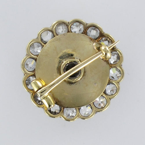 Broche Broche ancienne Asprey émail bleu et diamants 58 Facettes 19-042
