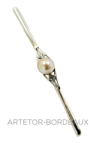Broche Broche épingle perle et diamants 58 Facettes 28461