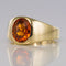 Bague 57 Bague homme grenat spessartite 58 Facettes 18-053