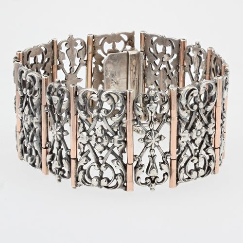 Bracelet Bracelet ancien argent et vermeil 58 Facettes 20-406