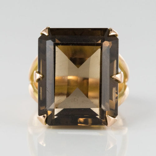 Bague 50 Bague vintage quartz fumé 58 Facettes 18-282A-50