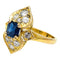 Bague 52.5 Bague Mellerio en or jaune saphir et diamants. 58 Facettes 29869