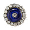 Broche Broche ancienne Asprey émail bleu et diamants 58 Facettes 19-042