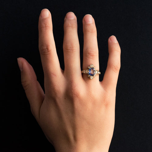 Bague 54 Bague saphir et diamants 58 Facettes CK1084-52