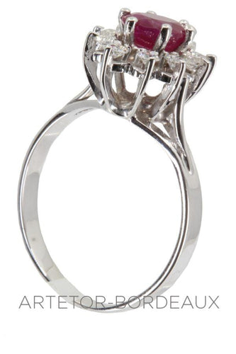 Bague 57 Bague marguerite rubis 58 Facettes 33961