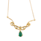 Collier Collier Volutes en or jaune, émeraude diamants 58 Facettes ALGU04