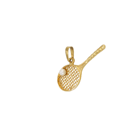 Pendentif Pendentif vintage raquette de tennis perle 58 Facettes 893