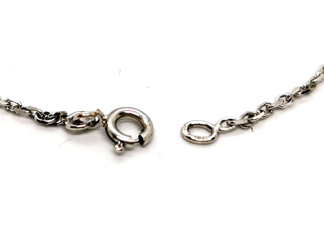Collier Collier Chaîne + pendentif Or blanc Topaze 58 Facettes 1141225CD