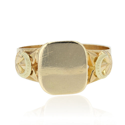 Bague 64 Bague chevalière ancienne en or 58 Facettes 21-284-64