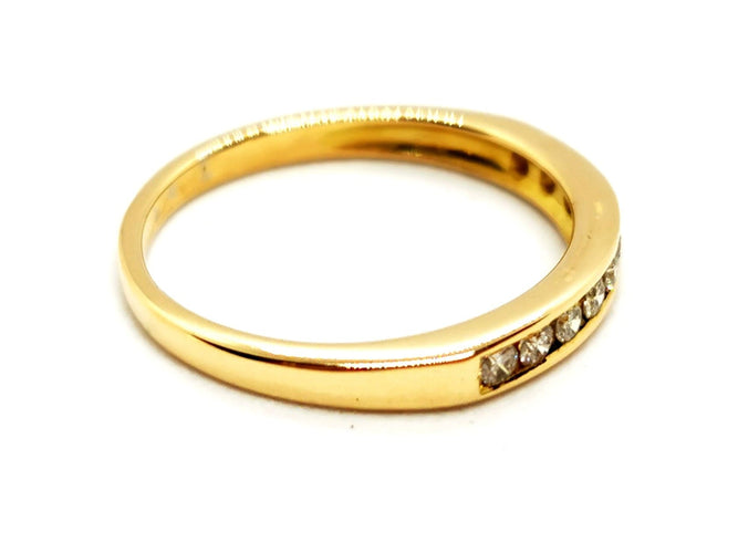 Bague 48 Bague Demie alliance Or jaune Diamant 58 Facettes 1186427CN