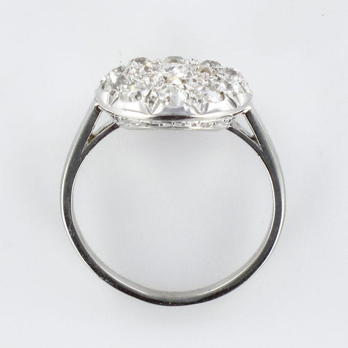 Bague 52 Bague ronde plate diamants taille ancienne 58 Facettes 19-289-55