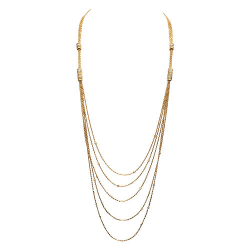 Collier Sautoir Boucheron, "Quatre Radiant", en or jaune et diamants. 58 Facettes 30039