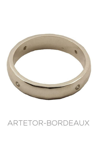 Bague 61 Alliance diamants pour homme 58 Facettes 1571
