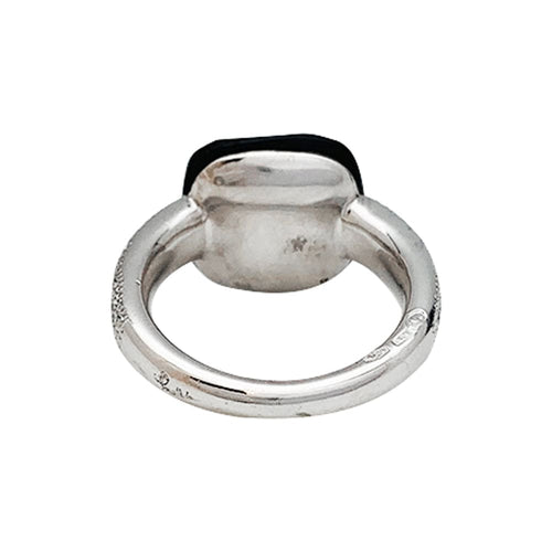 Bague 51 Bague Pomellato "Capri" en or blanc, diamants et jais. 58 Facettes 30411