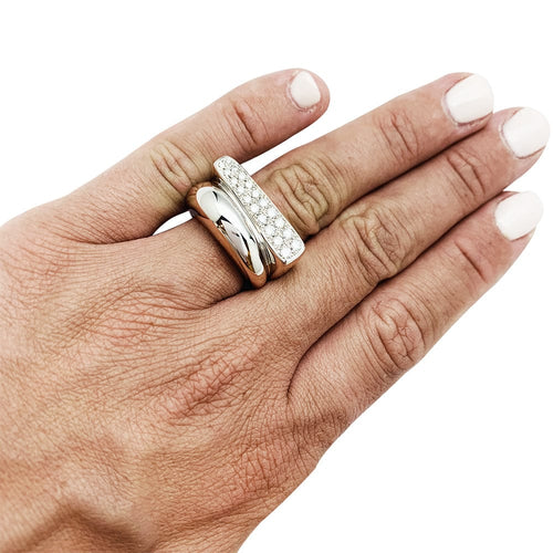 Bague 52 Bague Fred, "Success", en or blanc et diamants. 58 Facettes 30450