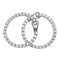 Boucles d'oreilles Boucles d'oreille Créoles en or blanc et diamants. 58 Facettes 30140