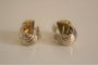 Boucles d'oreilles O.J PERRIN Boucles d'Oreilles godrons Argent et Or 58 Facettes 297