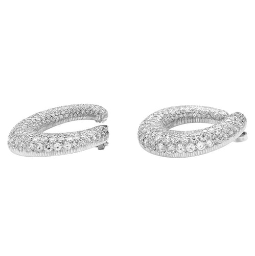 Boucles d'oreilles Boucles d'oreilles Cartier en or blanc, diamants. 58 Facettes 28377