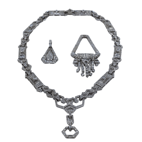 Collier Collier Art Déco 3 pièces en diamant 58 Facettes