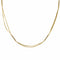 Collier Chaîne double en or maille gourmette et batonnets 58 Facettes 20-041B