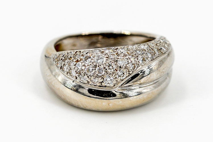 Bague 55 Bague Or blanc Diamant 58 Facettes 05477CD