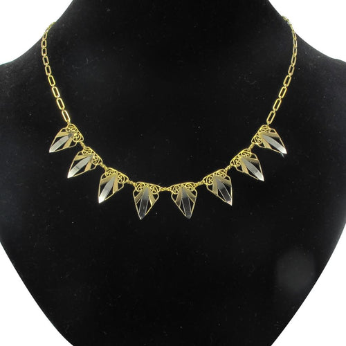 Collier Collier draperie ancienne or jaune et or blanc 58 Facettes 16-280