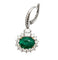 Boucles d'oreilles Boucles d'oreilles en blanc, émeraudes et diamants 58 Facettes 30397