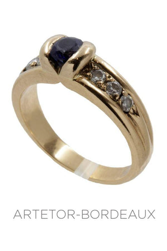 Bague 52 Bague spinelle et diamants 58 Facettes 32411