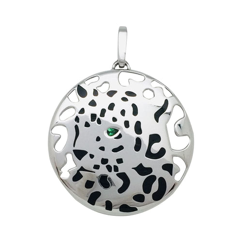 Pendentif Pendentif Cartier "Panthère" en or blanc, émail et tsavorite. 58 Facettes 29263