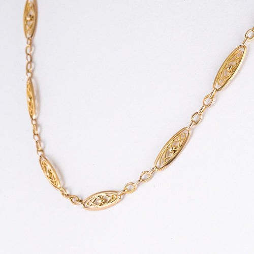 Collier Chaîne ancienne en or rose 58 Facettes 20-078