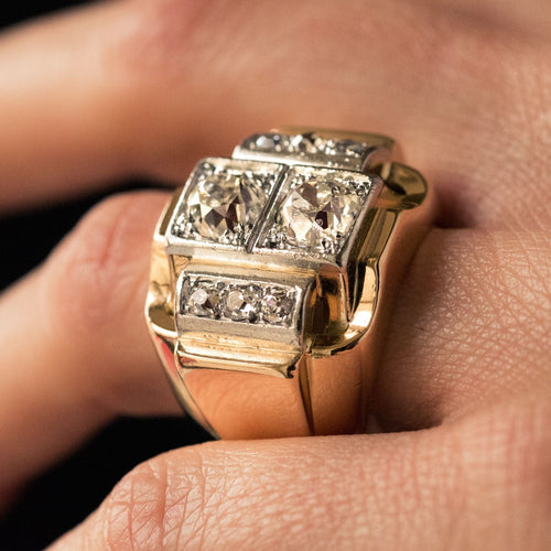 Bague 56 Bague tank diamants 58 Facettes 19-587-59