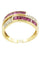Bague 57 Bague rubis calibrés et diamants 58 Facettes 13301
